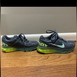 Women’s Air Max size 6   Color-gray aqua and lime green/yellow very cute!